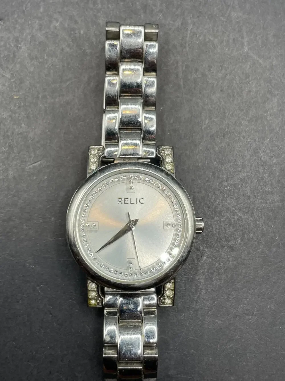 Relic ZR34149 Diamond Style Crystal Women's Stainless Steel 30M WR Quartz Watch